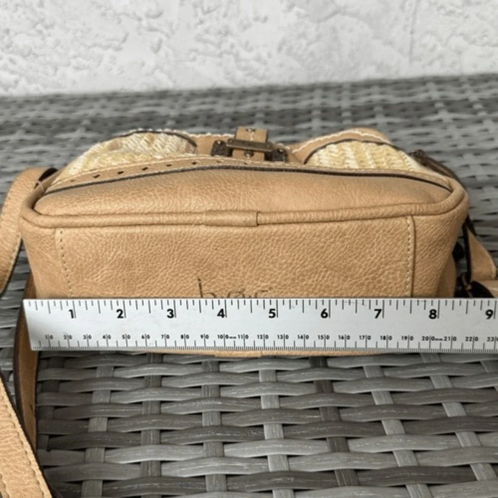b.o.c Farrell Hill Straw Vegan Leather Crossbody Bag Purse Festival Coastal‎